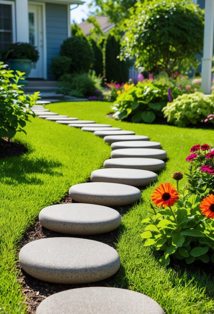 1. Create a pathway with stepping stones