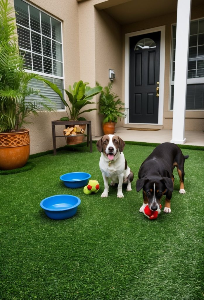 1. Install artificial pet turf