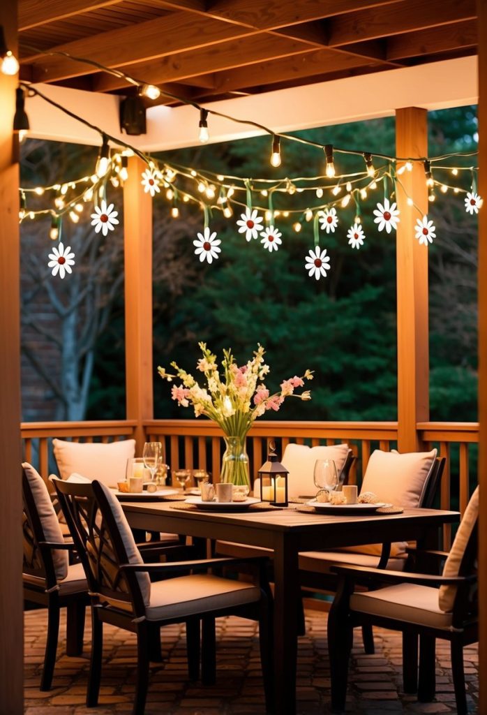 10. String Lights with Floral Motifs