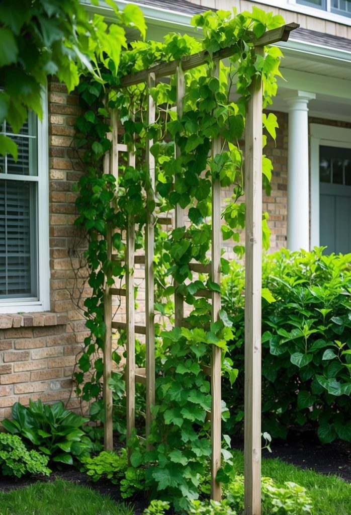 11. Use climbing vines on trellises