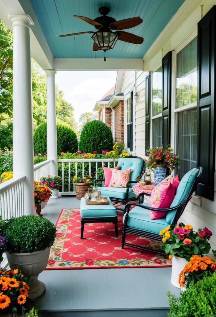 13. Dress up the porch with seating