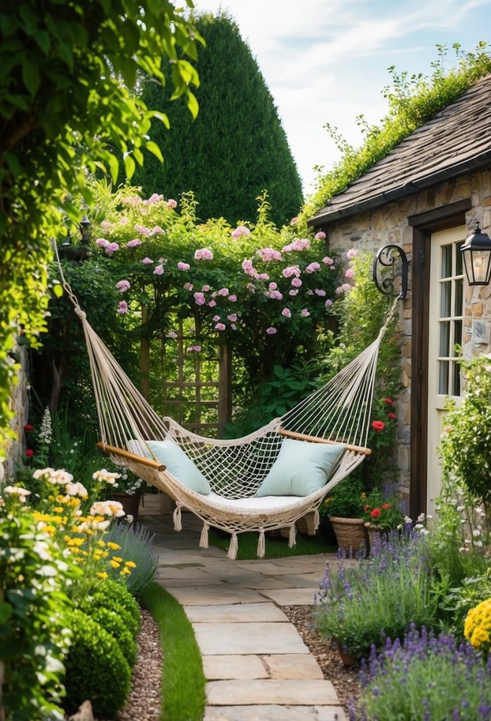 16. Create a cozy nook with a hammock