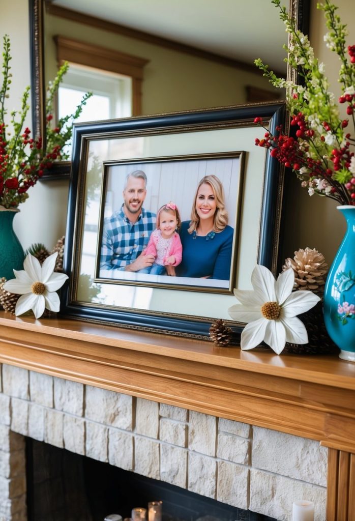 17. Seasonal family photo frame