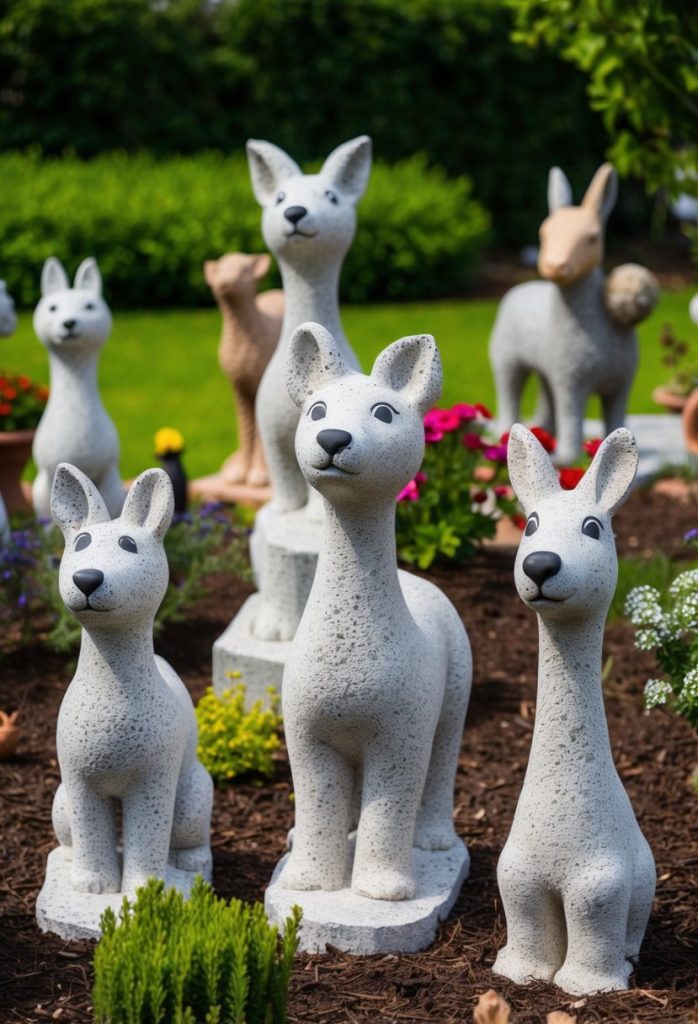 17. Whimsical Hypertufa Animal Statues