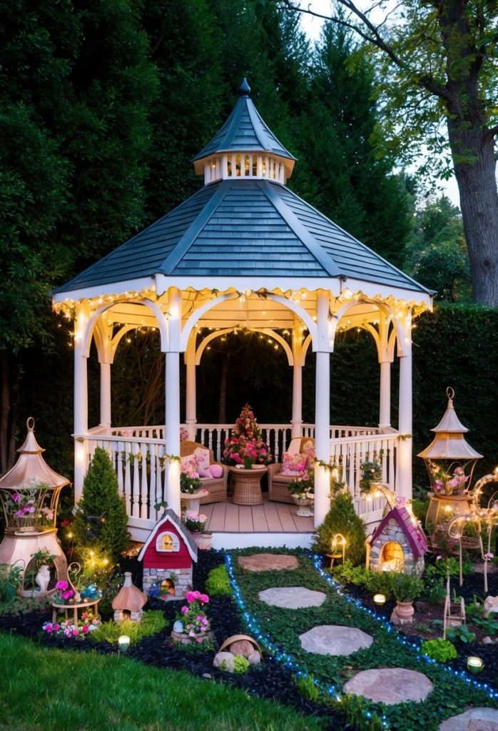 19. Construct a magical gazebo with twinkling lights