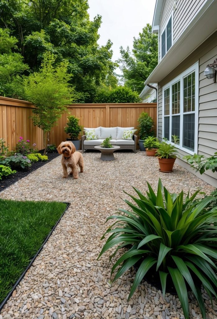 2. Use pea gravel as ground cover