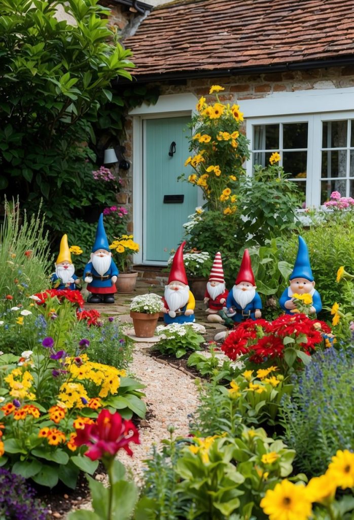 21. Add whimsy with garden gnomes