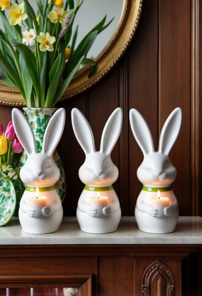 21. Bunny-shaped candle holders