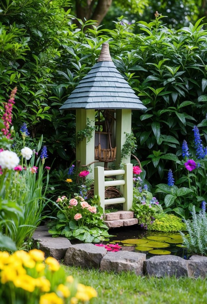 23. Include a fairy wishing well in a quiet corner