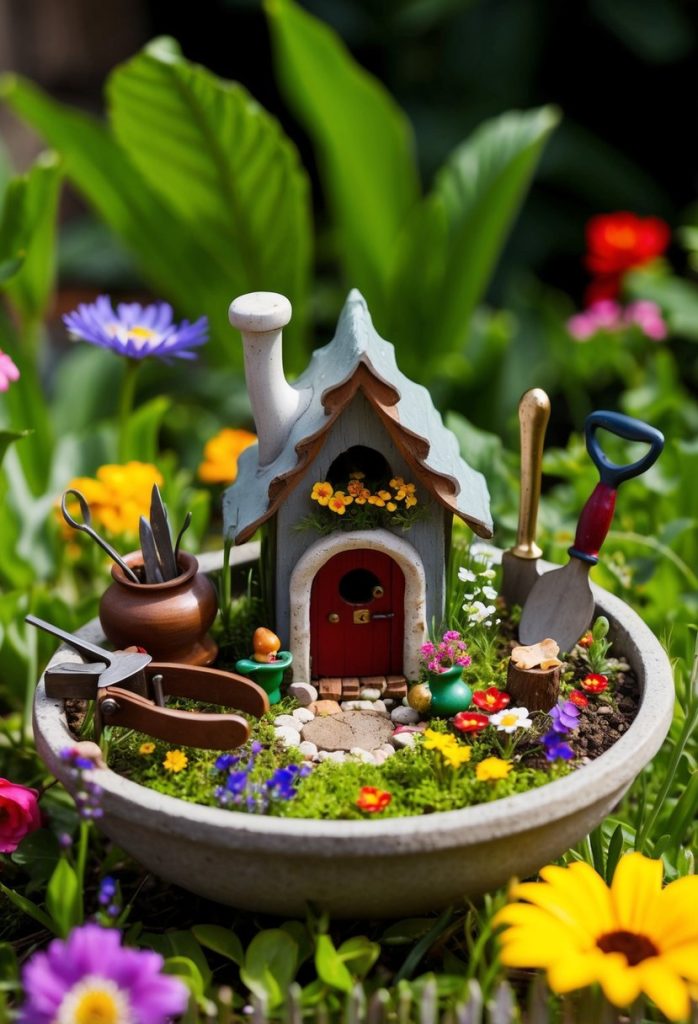 23. Use miniature garden tools for detail