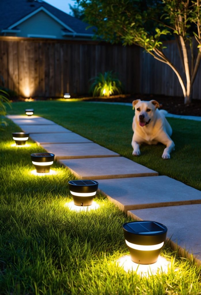 24. Set up solar-powered landscaping lights
