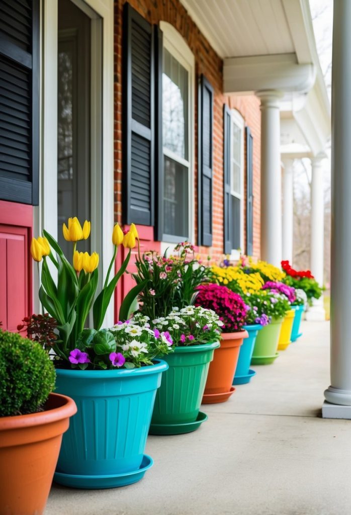 24. Spruce up your porch with potted plants