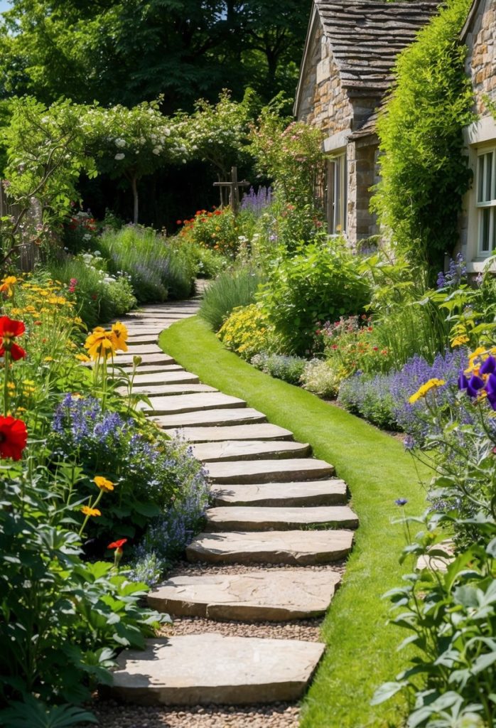 25. Design a natural stone path