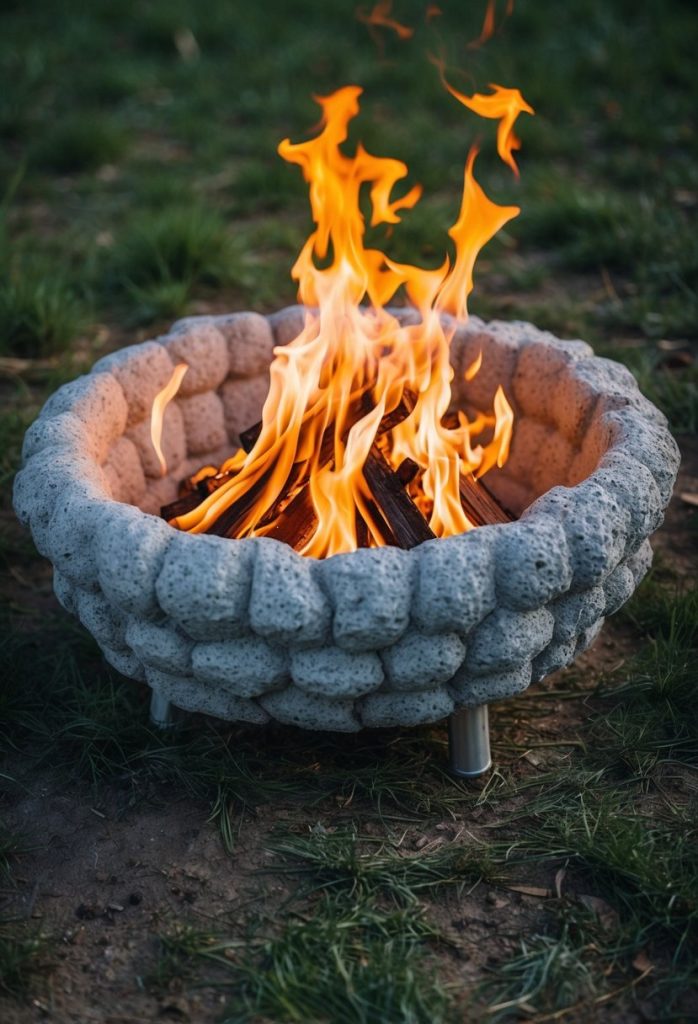 25. Hypertufa Fire Pit Ring