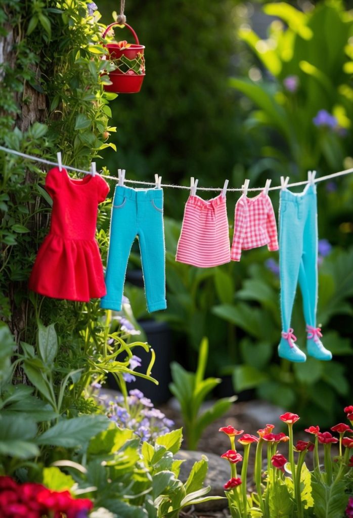 27. Add a fairy laundry line with tiny clothing