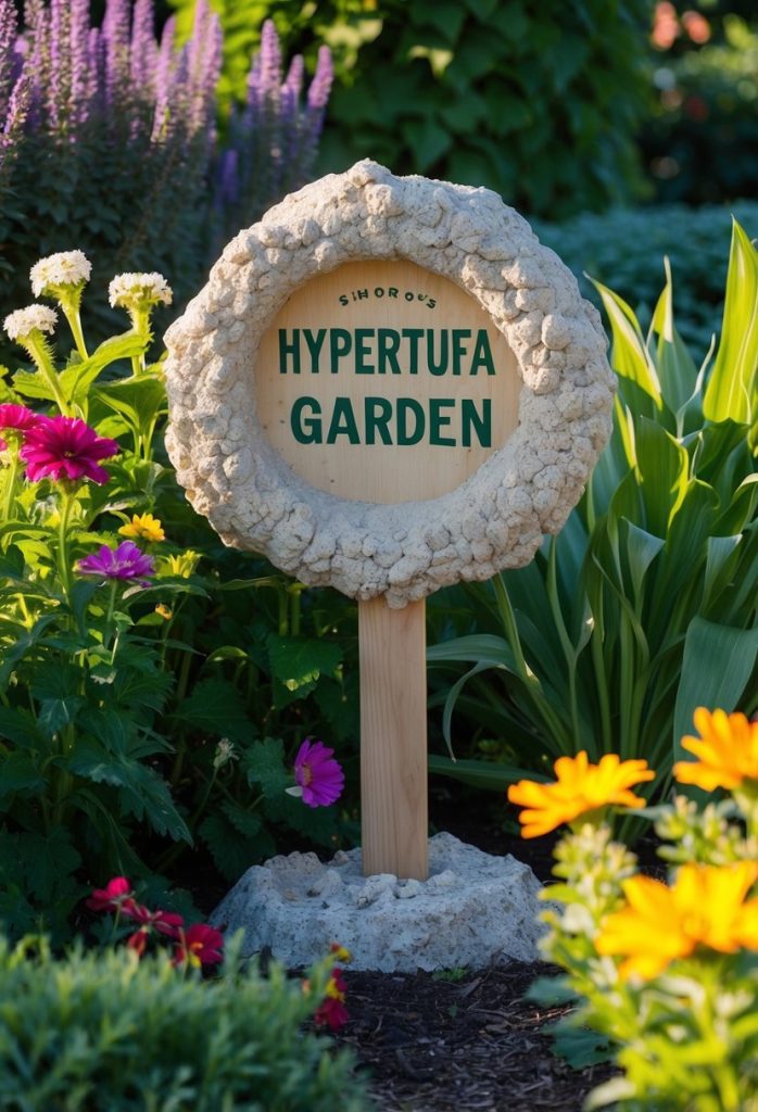 28. Hypertufa Garden Signs