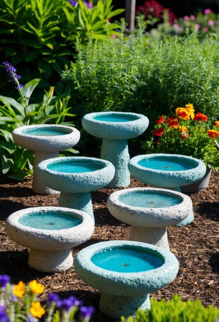 3. Mini Hypertufa Bird Baths