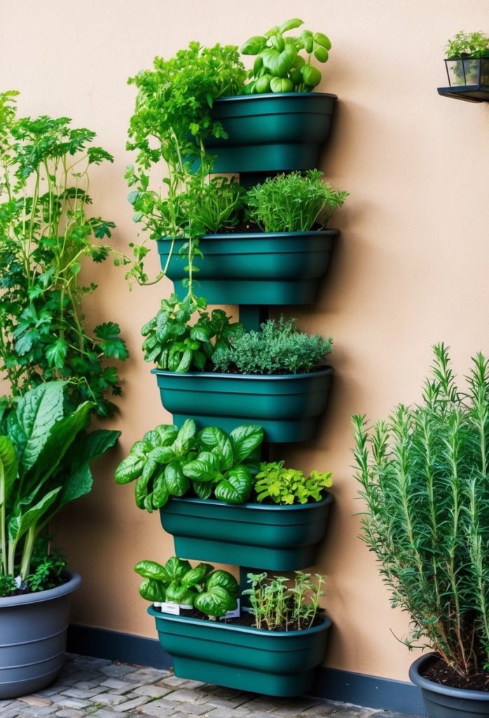 3. Tiered vertical herb garden
