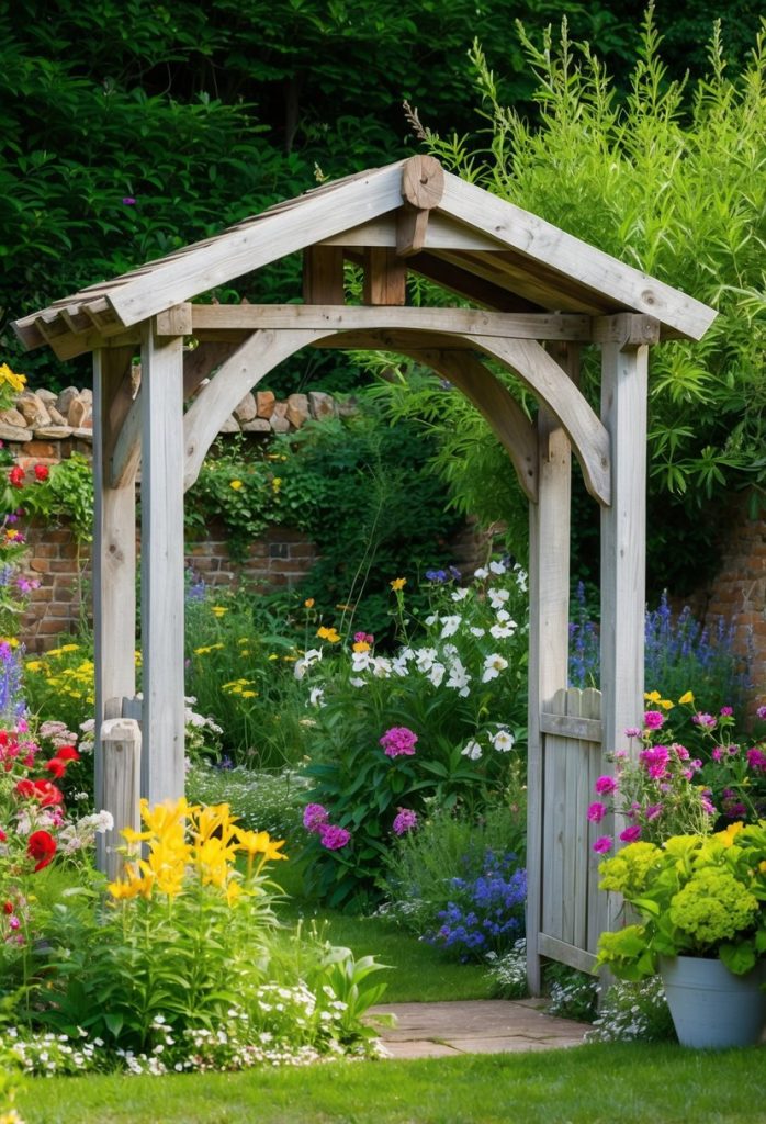4. Add a quaint wooden arbor