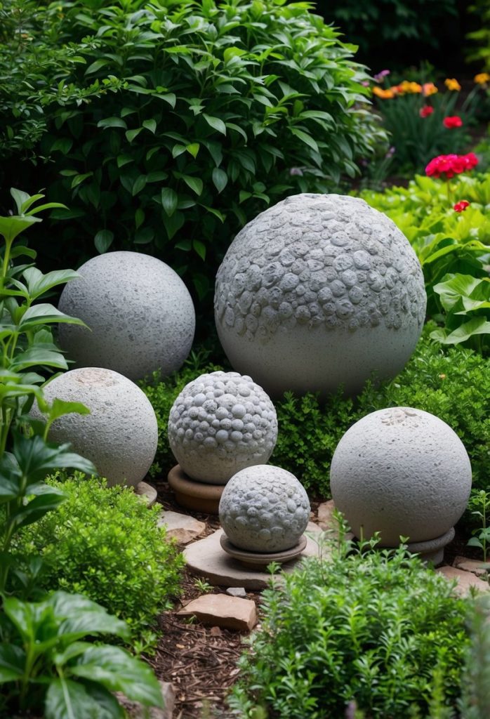 4. Hypertufa Garden Globes