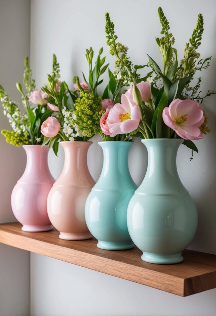 4. Pastel Ceramic Vases