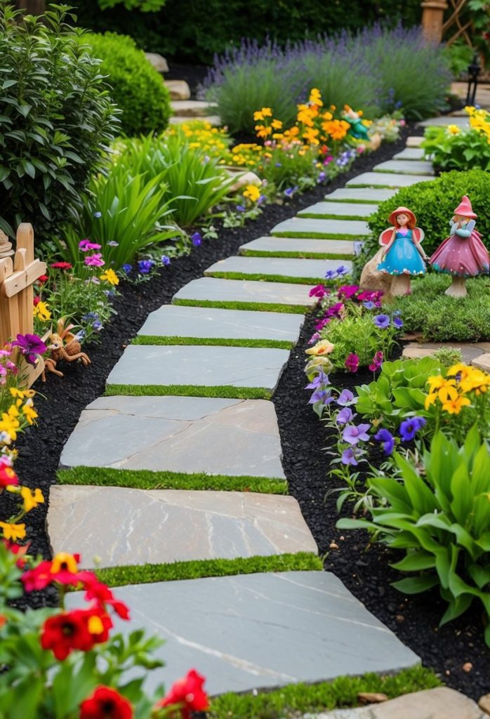 5. Build a winding stone pathway through the garden