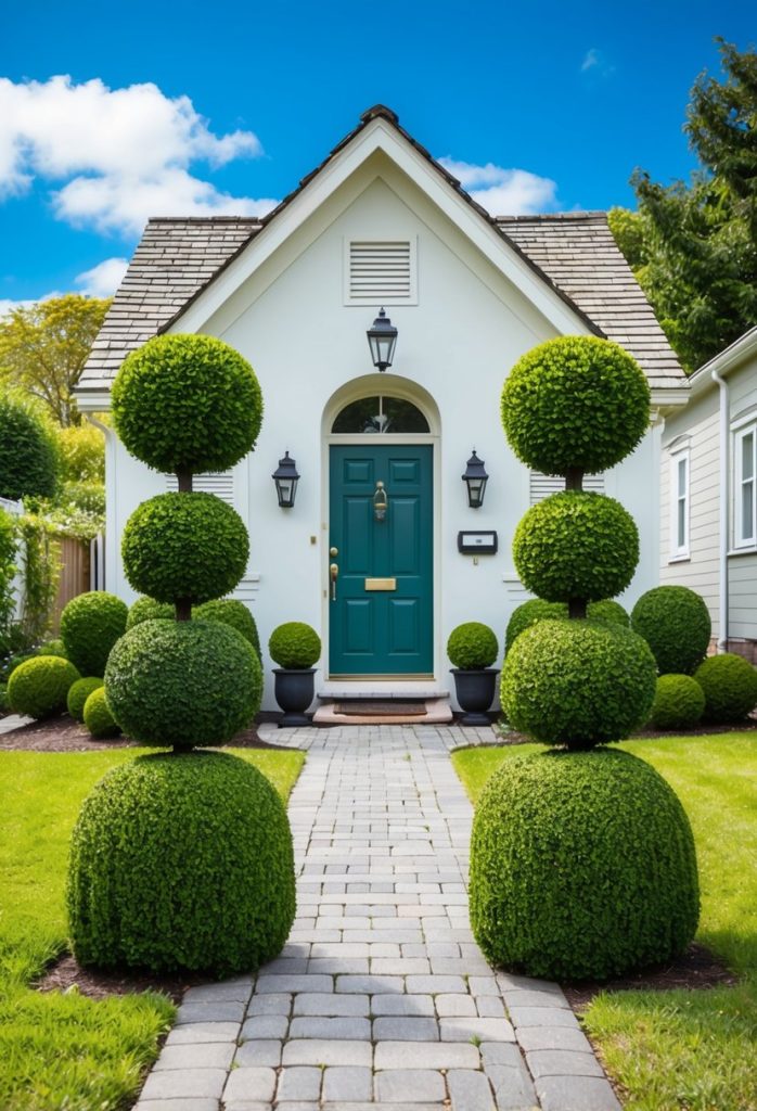 6. Create symmetry with topiaries