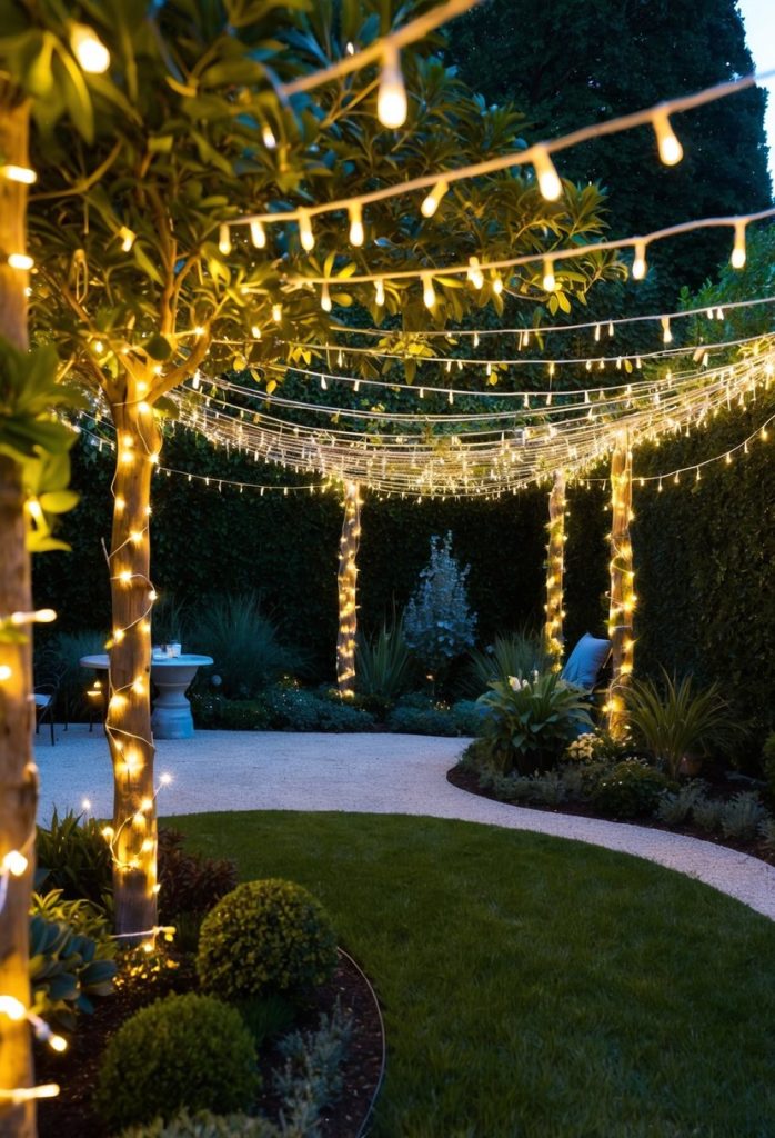 7. Decorate with fairy lights for magical evenings