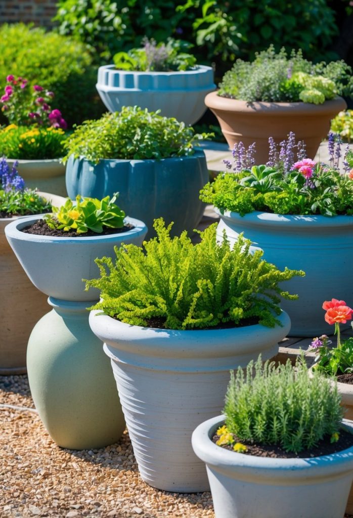 7. Hypertufa Hands Planters