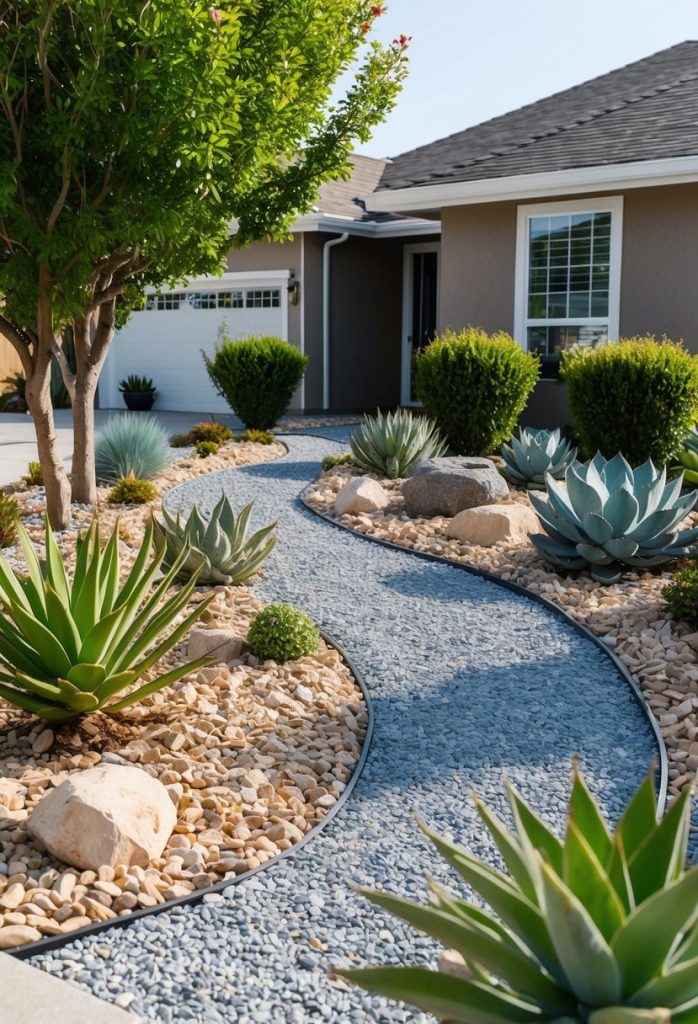 7. Use gravel for low-maintenance paths