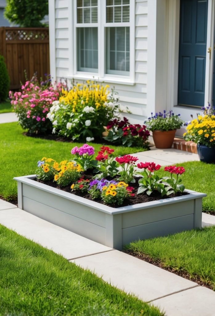 8. Add a raised flower bed