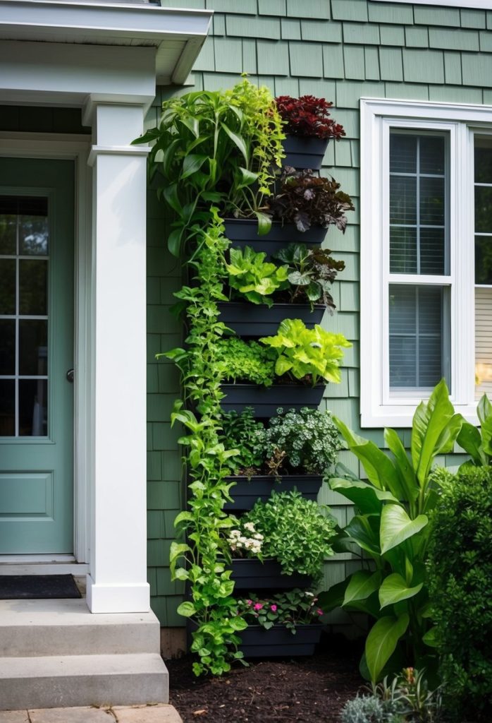 9. Feature a small vertical garden
