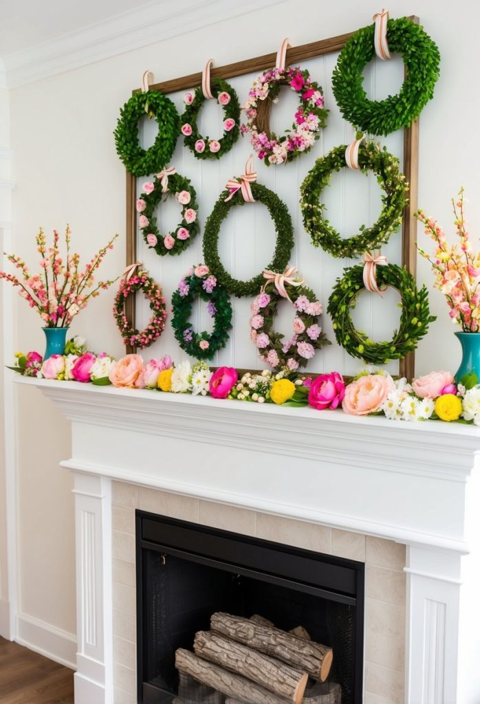 9. Mini faux floral wreaths