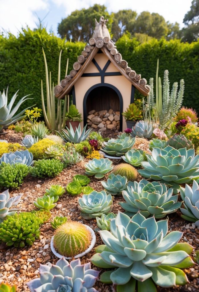 9. Use succulents for a touch of exotic flair