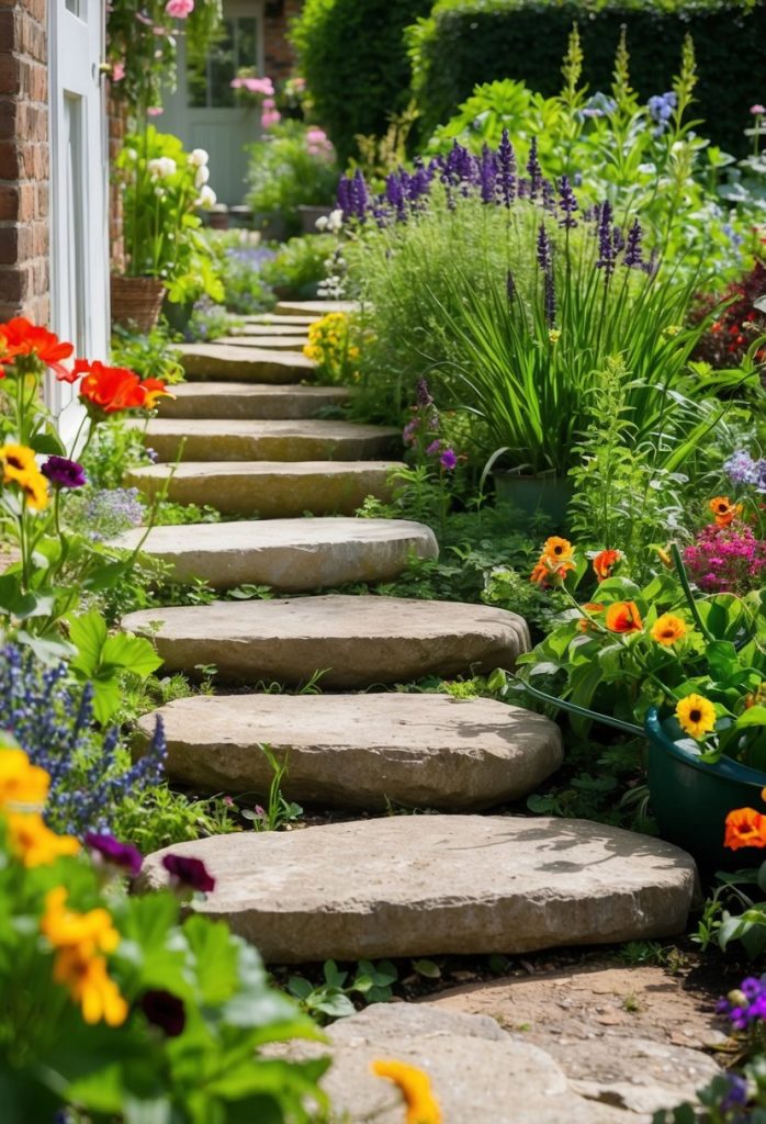 9. Use weathered stepping stones