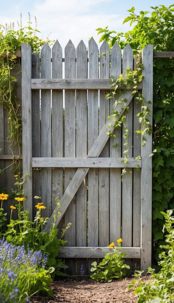 1. Reclaimed barn wood gate