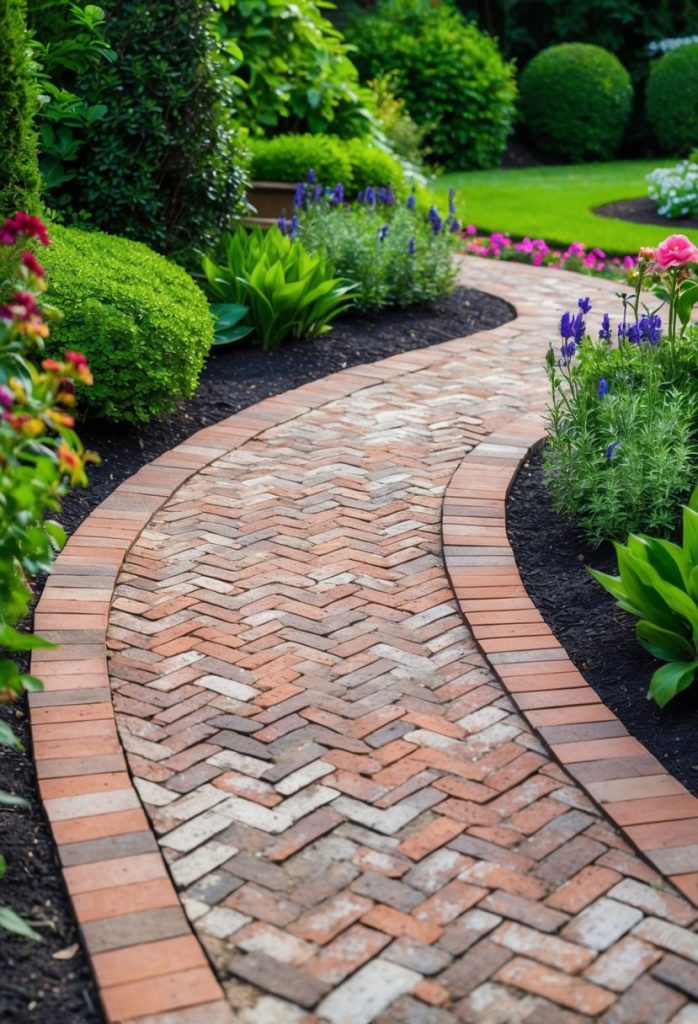 10. Cozy Brick Herringbone Pattern