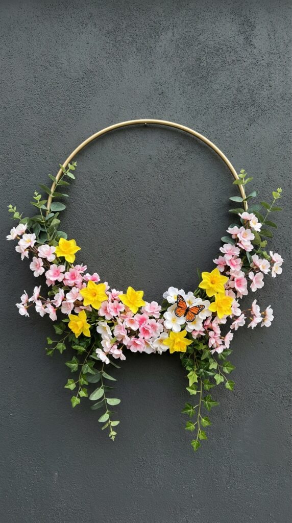 Spring Floral Ring Wreath
