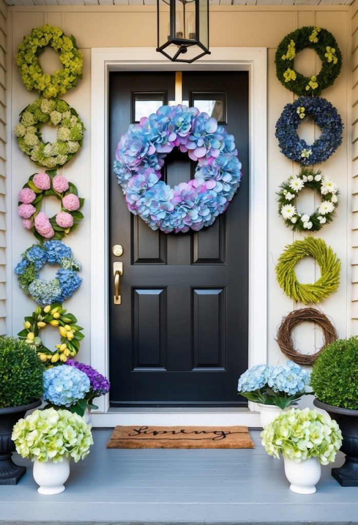 13. Silk Hydrangea Wreath
