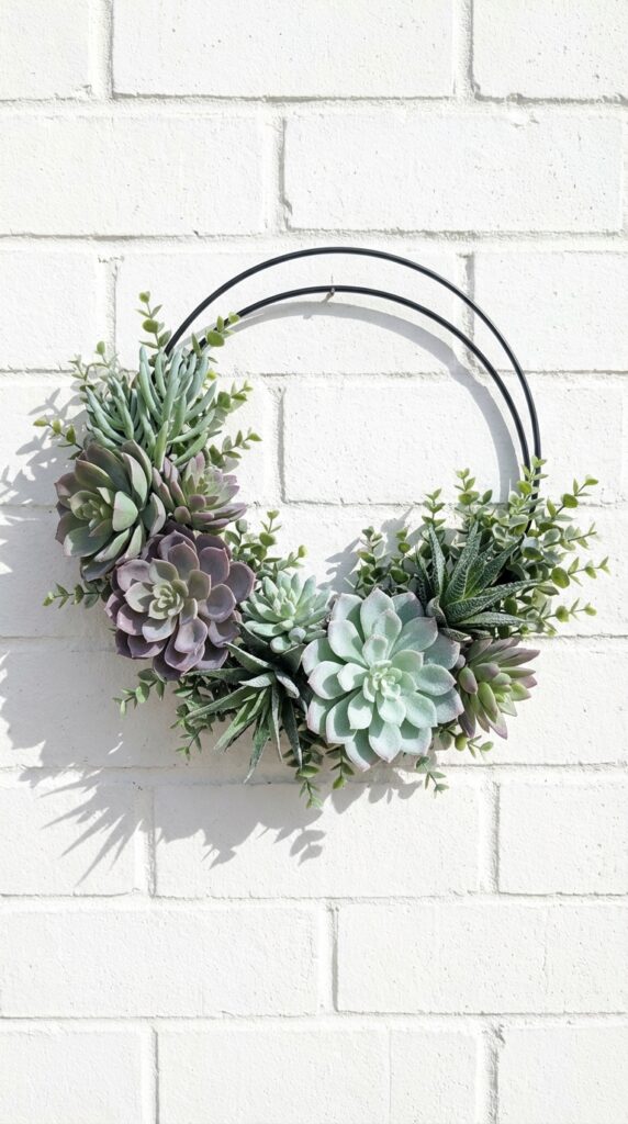 Succulent Hoop Wreath