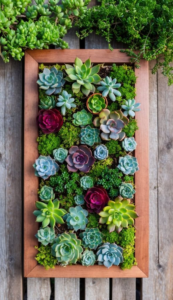 17. Personalized Framed Succulent Gardens