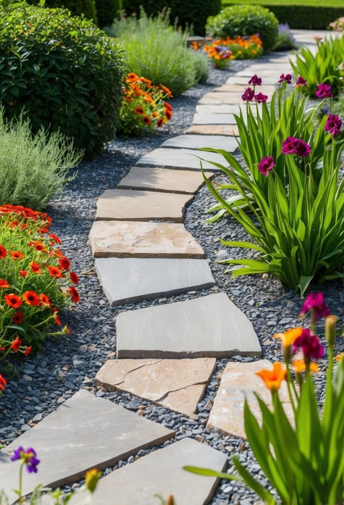 2. Flagstone and Gravel Mix