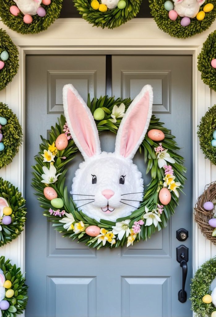 4. Floral Easter Bunny Head