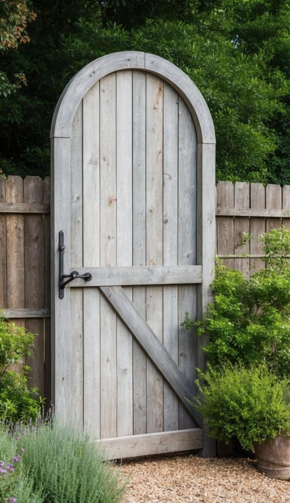 5. Curved top barn door gate