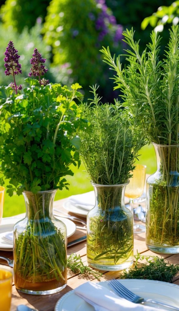 6. Herb-Filled Centerpieces for Scent and Style