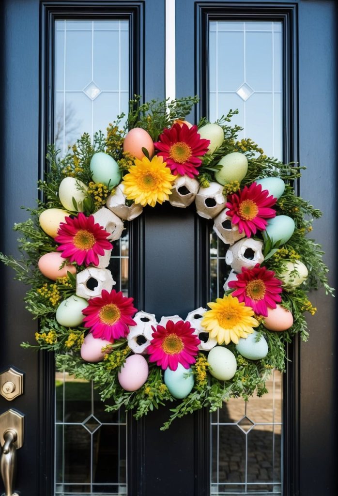 8. Egg Carton Wreath