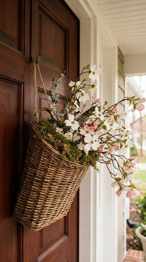 Dogwoods in a Basket Wreath