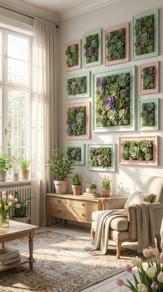 Create a Succulent Wall with Recycled Picture Frames