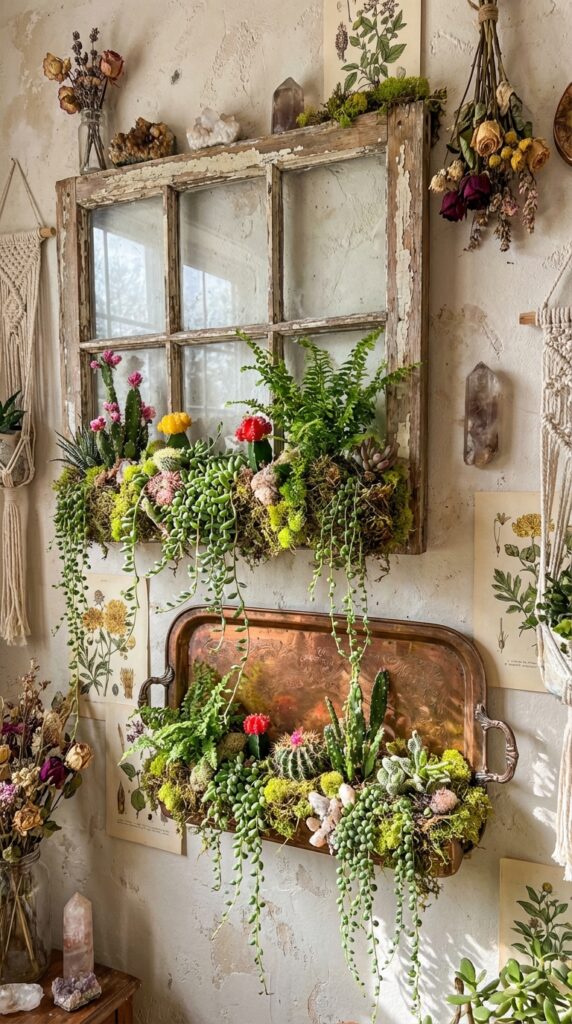 Innovative Frame Garden with Thrift Finds