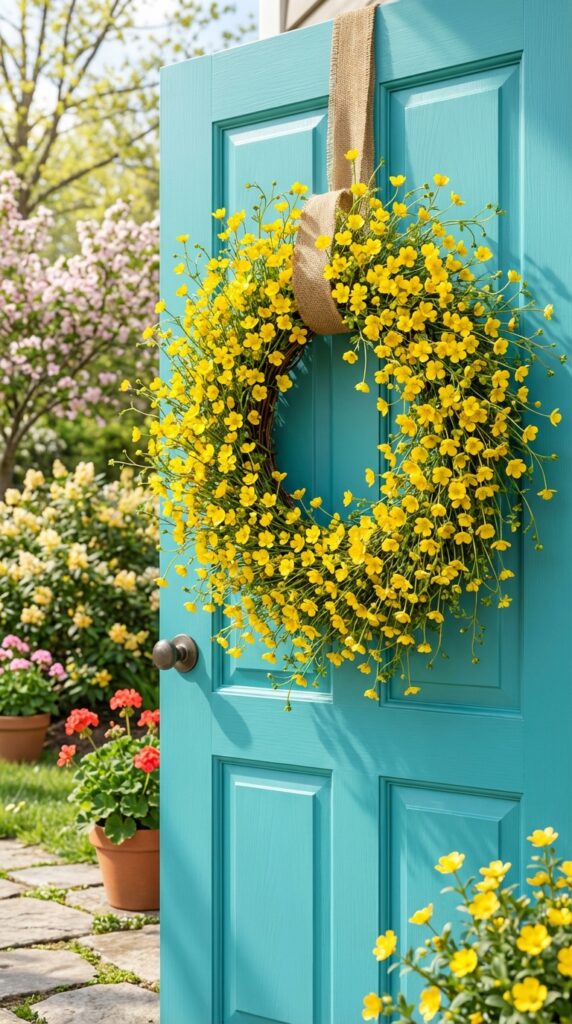 Buttercup Burst Wreath